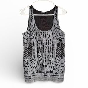 Express Silver Lace Tank Top size Small